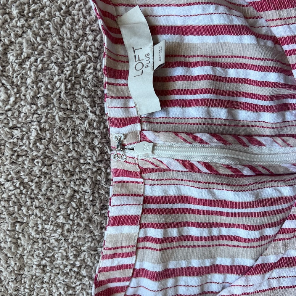 Loft Plus Striped Ruffle Romper - image 4